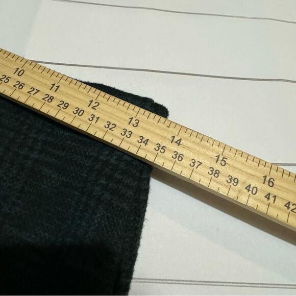 Simply Styled Black Green Plaid Stretch Long Modest Pencil Skirt Women’s Medium - Picture 5 of 5